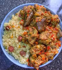 Ghana Coconut Rice, Goatmeat 